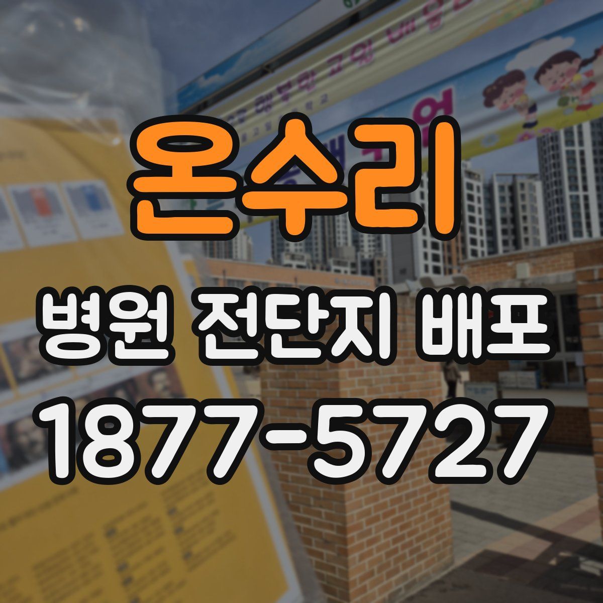 온수리 병원 전단지 배포