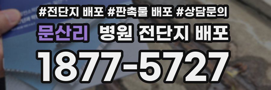 문산리 병원 전단지 배포