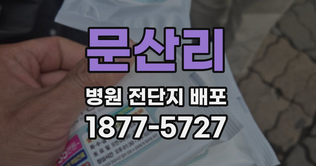 문산리 병원 전단지 배포