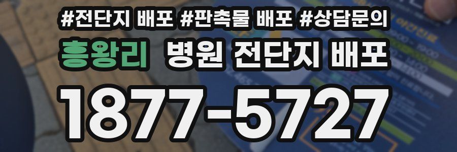 흥왕리 병원 전단지 배포