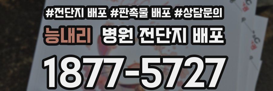능내리 병원 전단지 배포