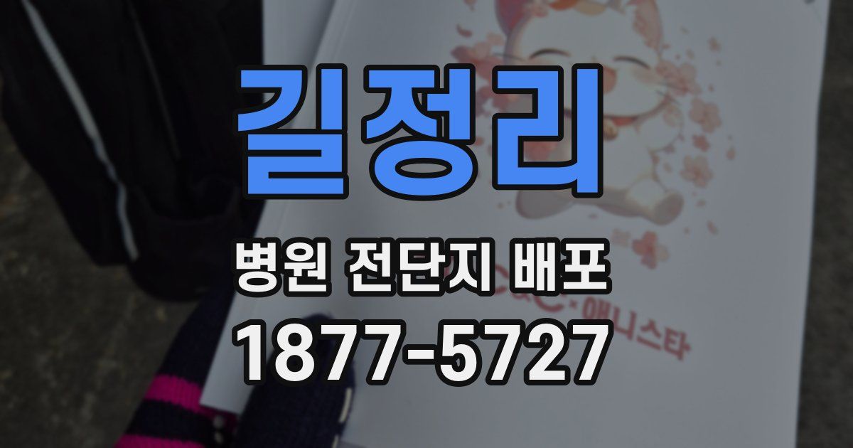 길정리 병원 전단지 배포