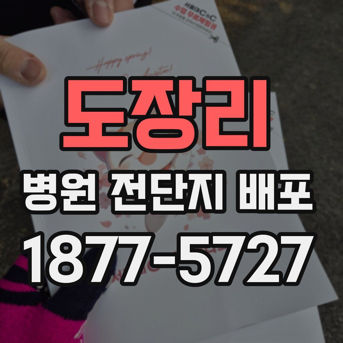 도장리 병원 전단지 배포