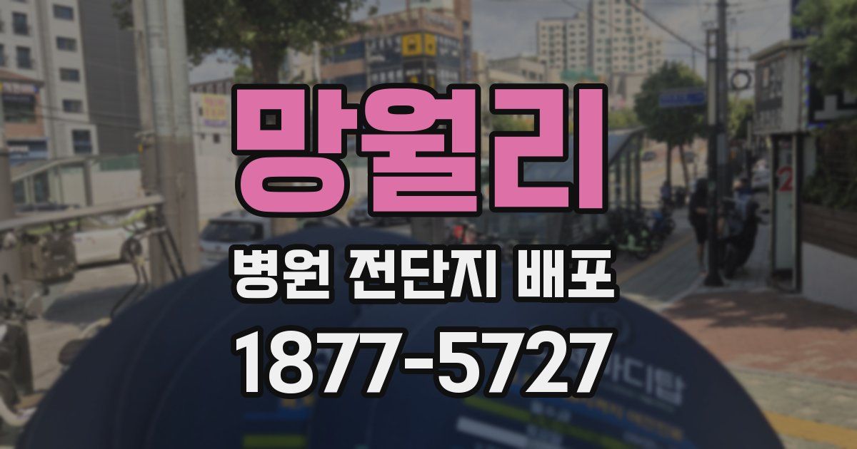 망월리 병원 전단지 배포