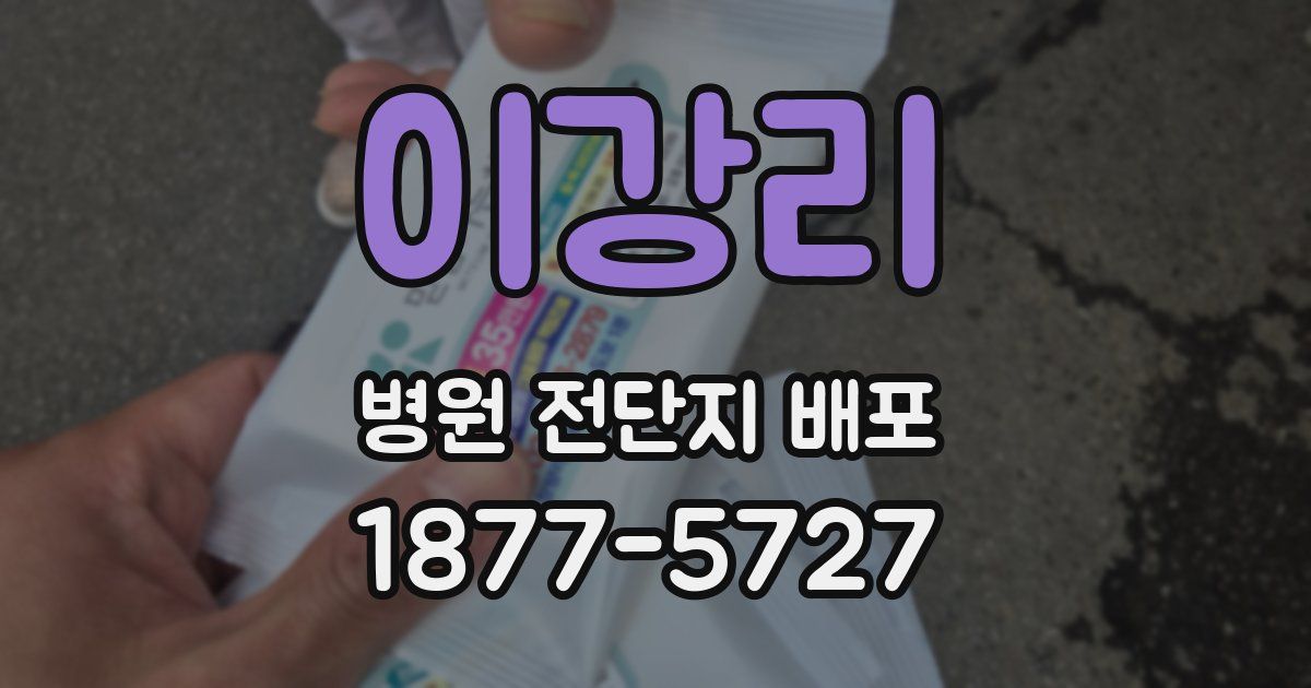 이강리 병원 전단지 배포