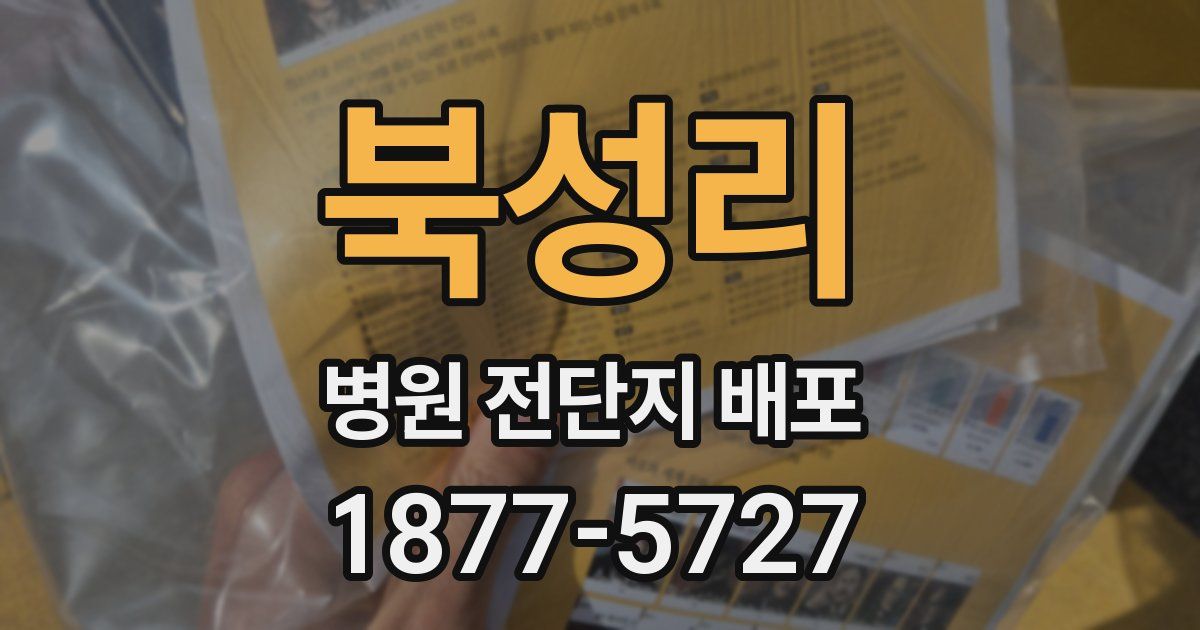 북성리 병원 전단지 배포