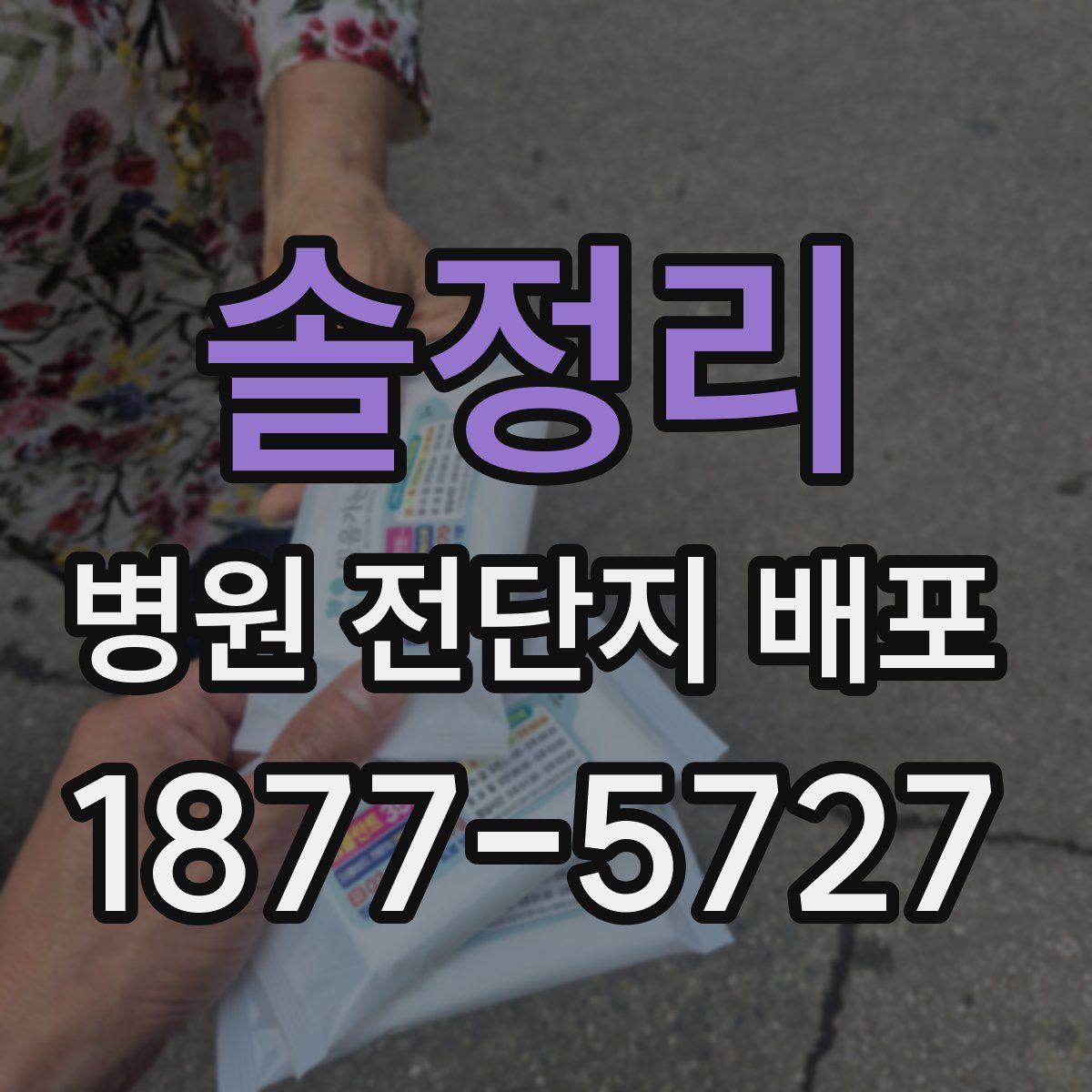 솔정리 병원 전단지 배포