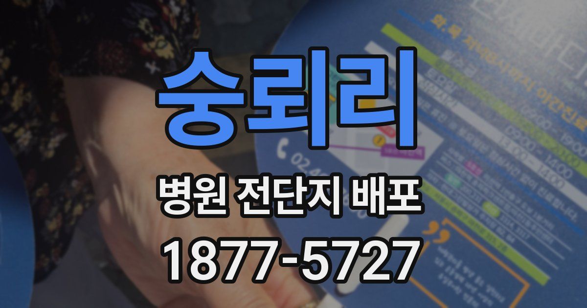 숭뢰리 병원 전단지 배포