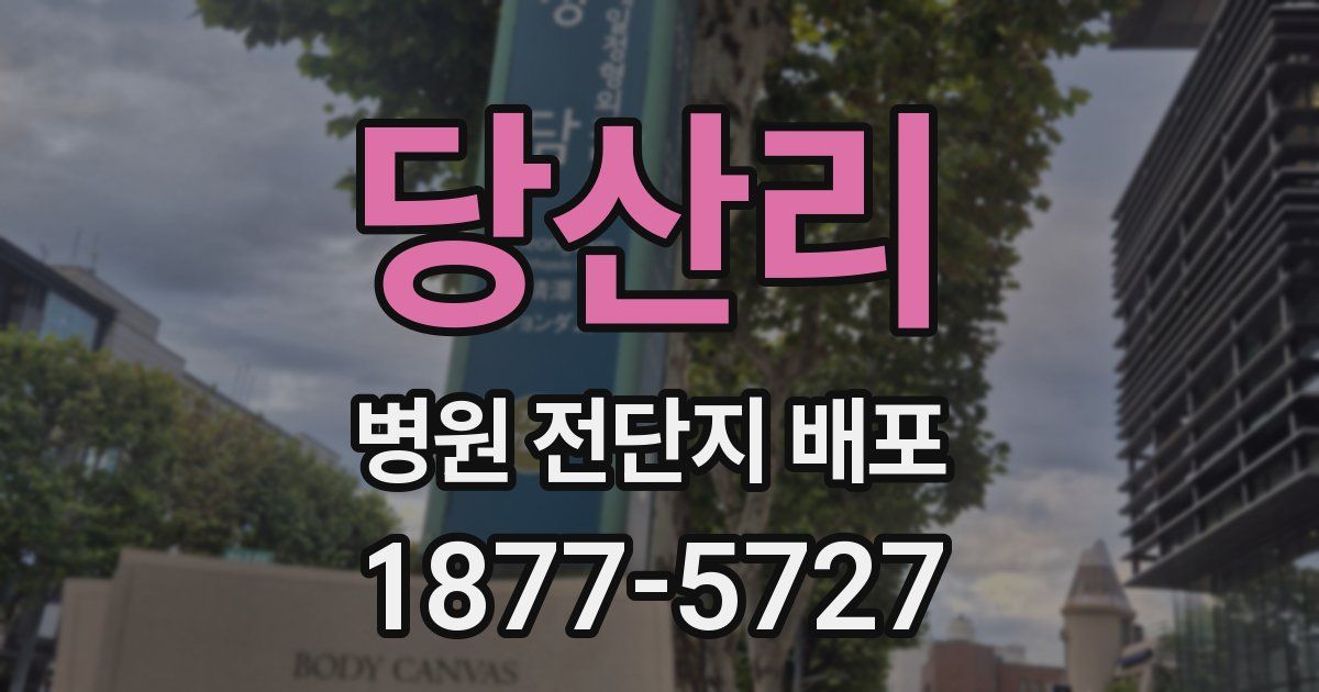 당산리 병원 전단지 배포