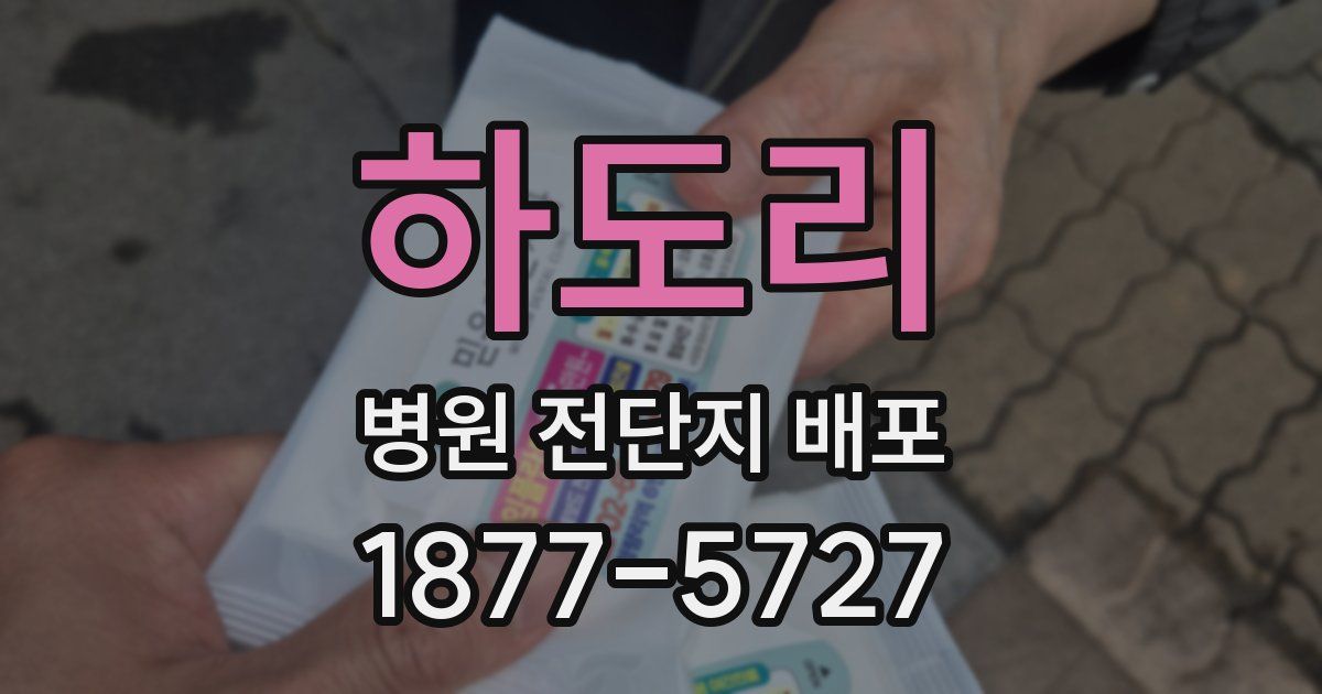 하도리 병원 전단지 배포