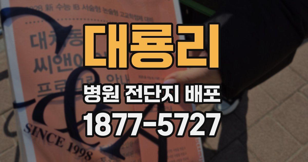 대룡리 병원 전단지 배포