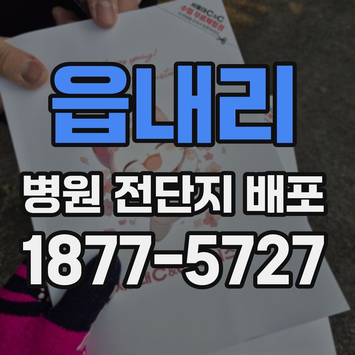 읍내리 병원 전단지 배포
