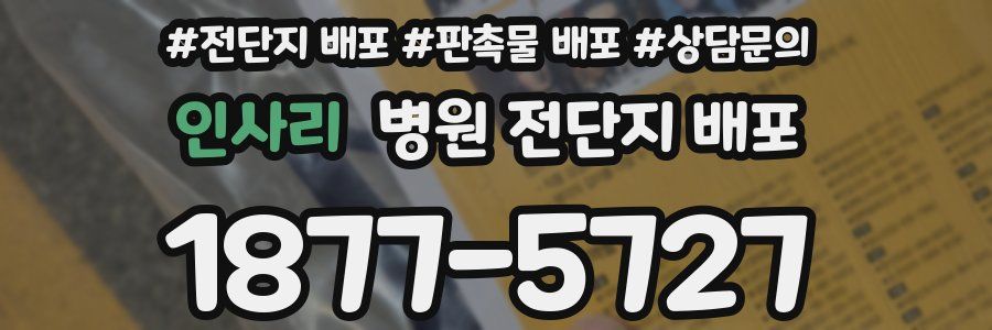 인사리 병원 전단지 배포