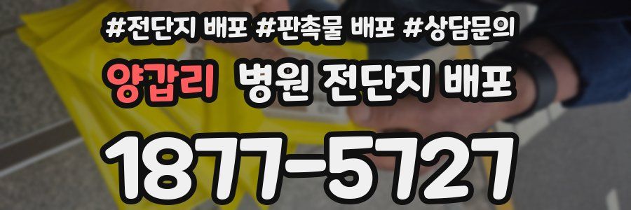 양갑리 병원 전단지 배포