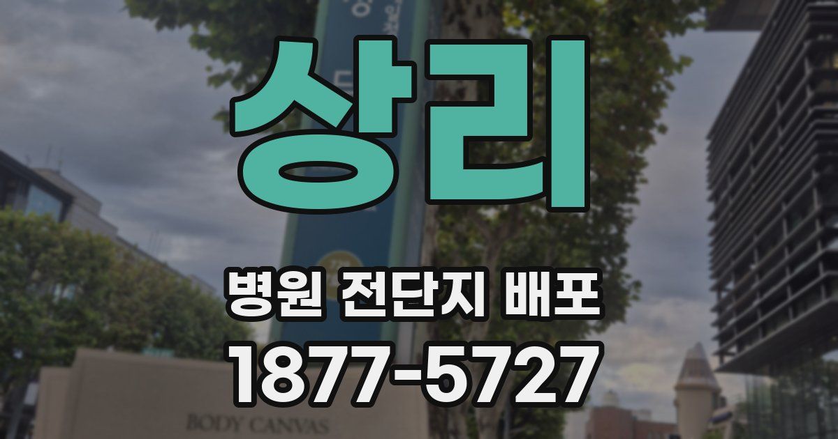 상리 병원 전단지 배포