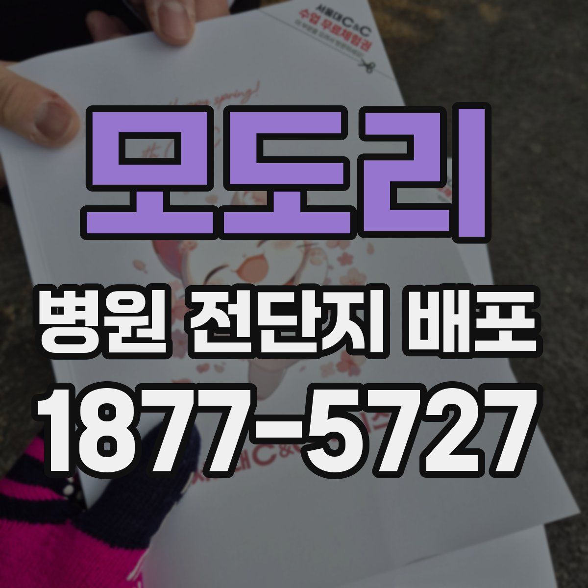 모도리 병원 전단지 배포