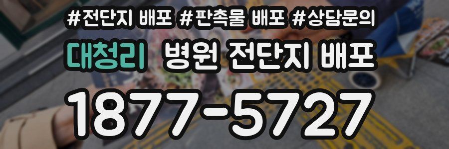 대청리 병원 전단지 배포
