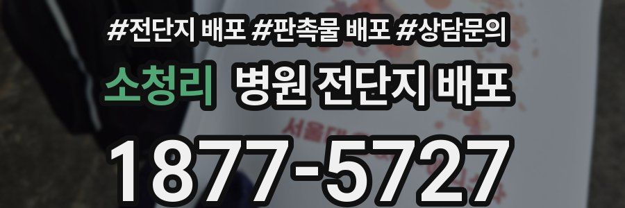 소청리 병원 전단지 배포