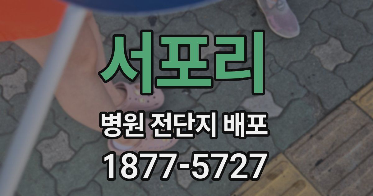 서포리 병원 전단지 배포