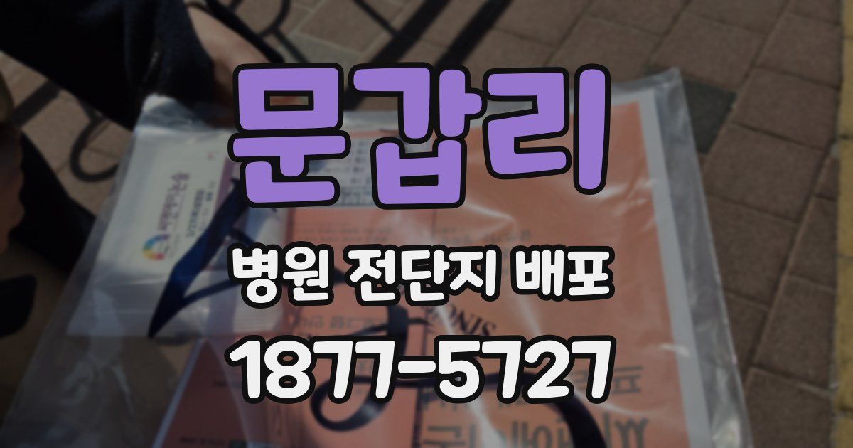 문갑리 병원 전단지 배포