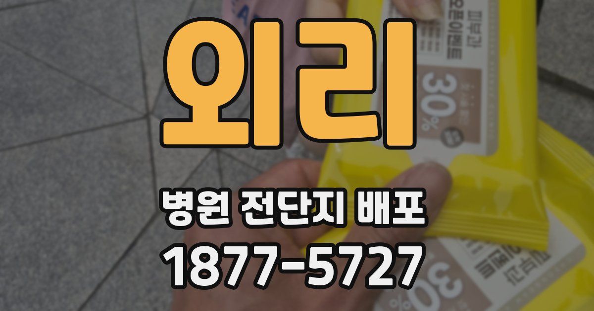 외리 병원 전단지 배포