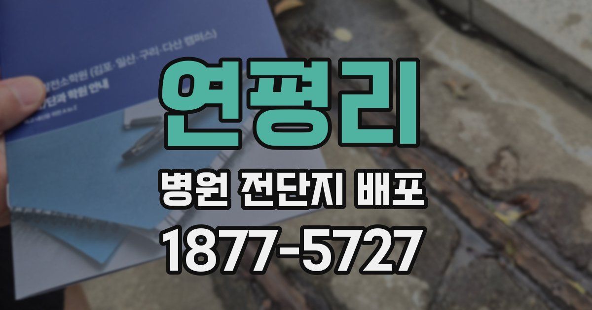 연평리 병원 전단지 배포