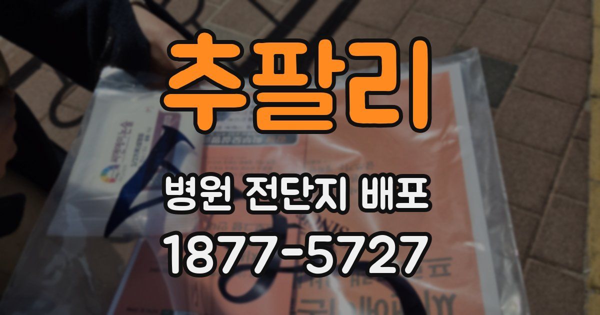 추팔리 병원 전단지 배포