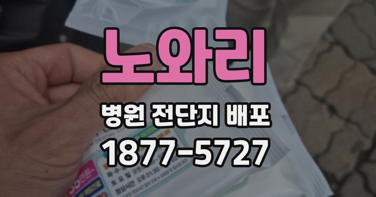 노와리 병원 전단지 배포