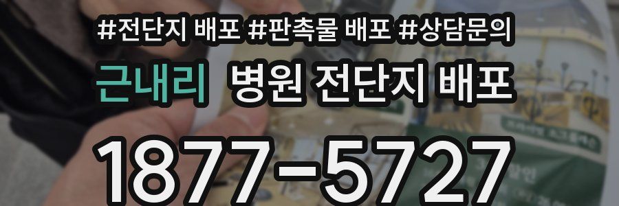 근내리 병원 전단지 배포