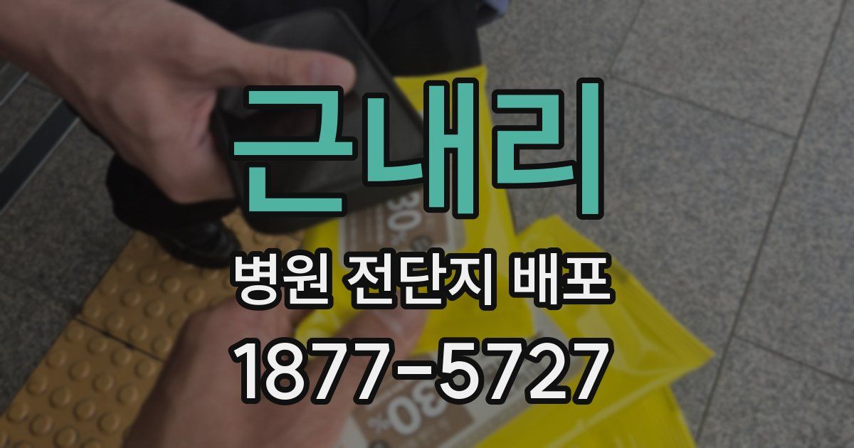 근내리 병원 전단지 배포