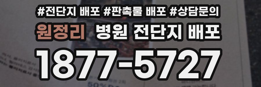 원정리 병원 전단지 배포
