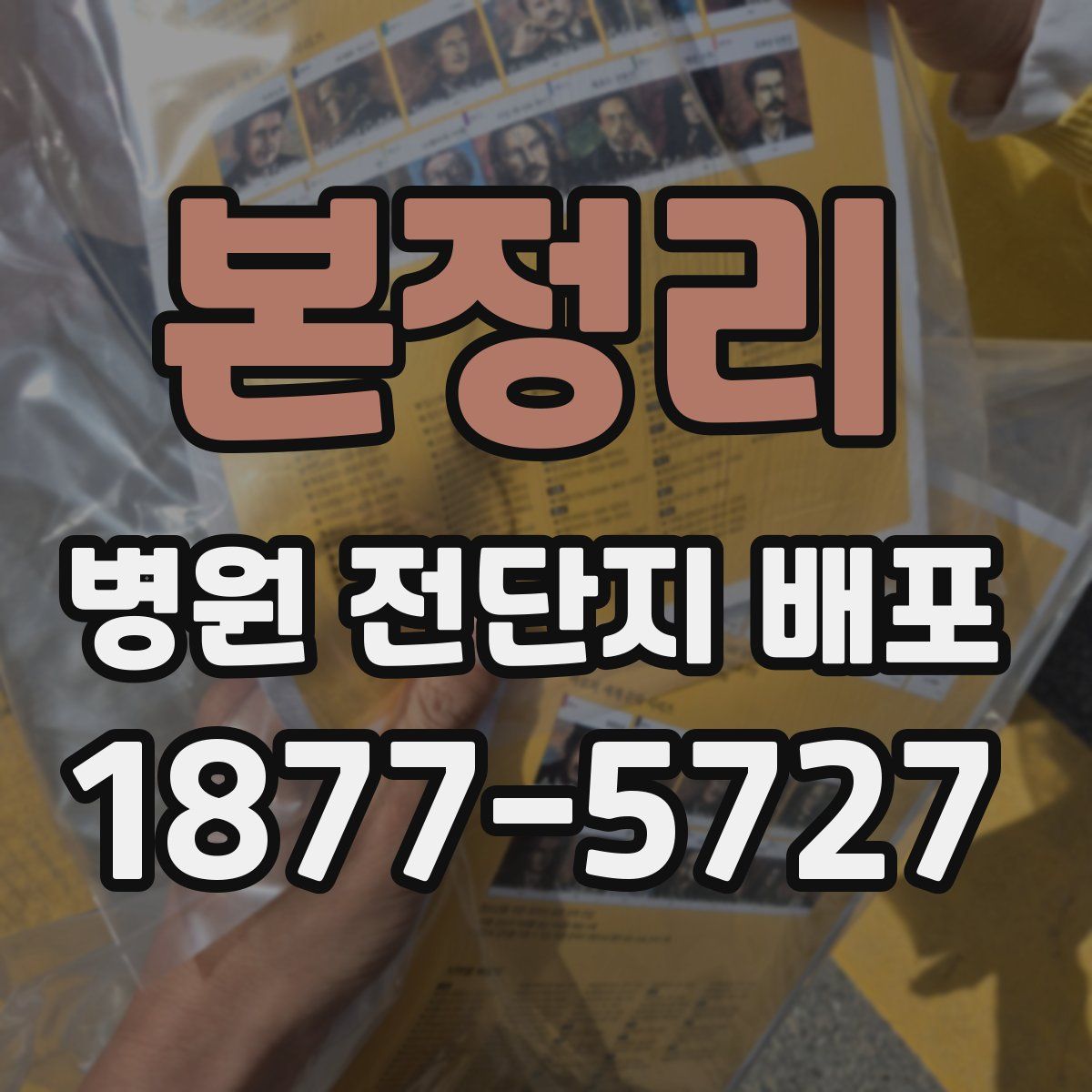 본정리 병원 전단지 배포