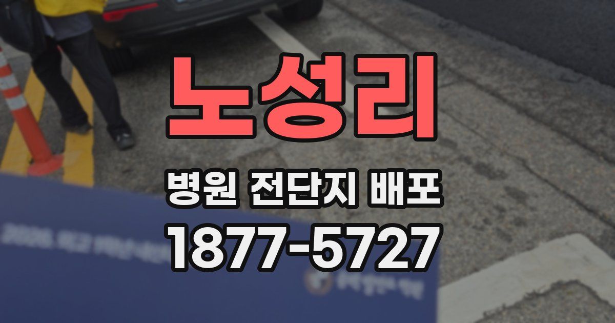 노성리 병원 전단지 배포