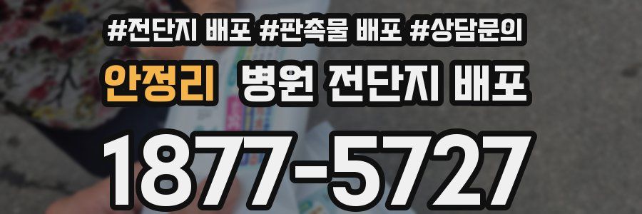 안정리 병원 전단지 배포