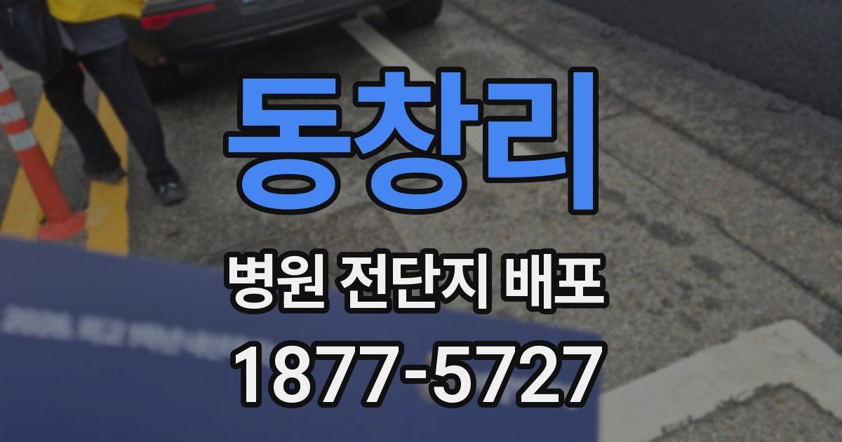 동창리 병원 전단지 배포