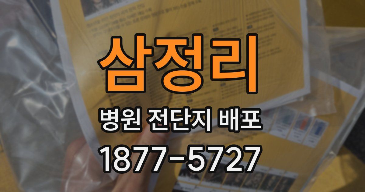 삼정리 병원 전단지 배포