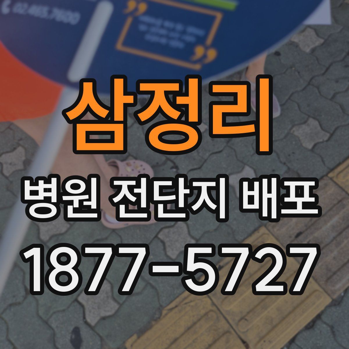 삼정리 병원 전단지 배포