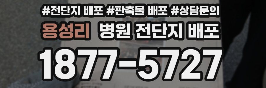 용성리 병원 전단지 배포