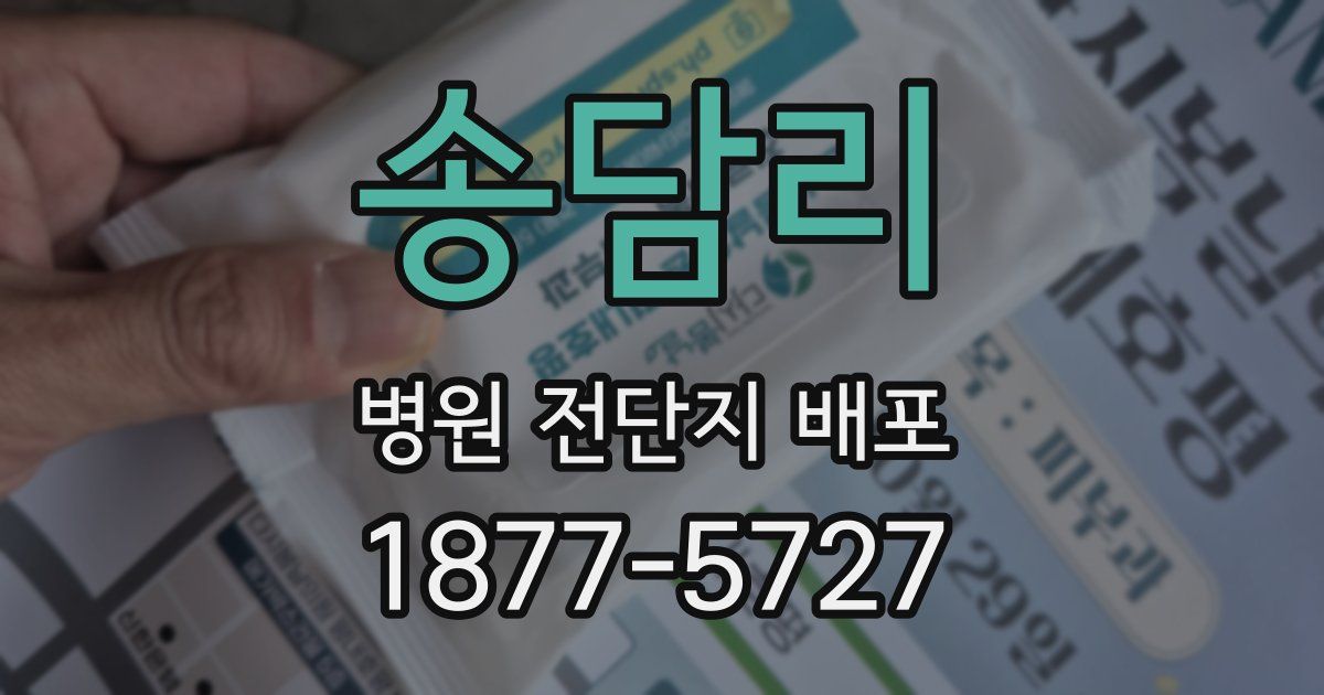 송담리 병원 전단지 배포