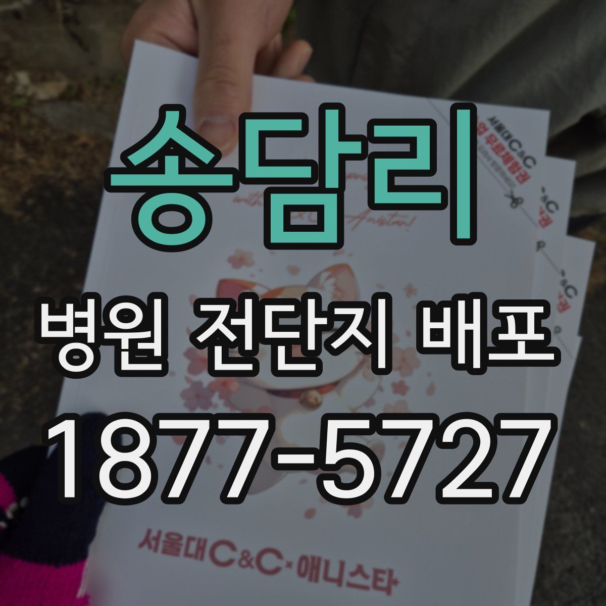 송담리 병원 전단지 배포