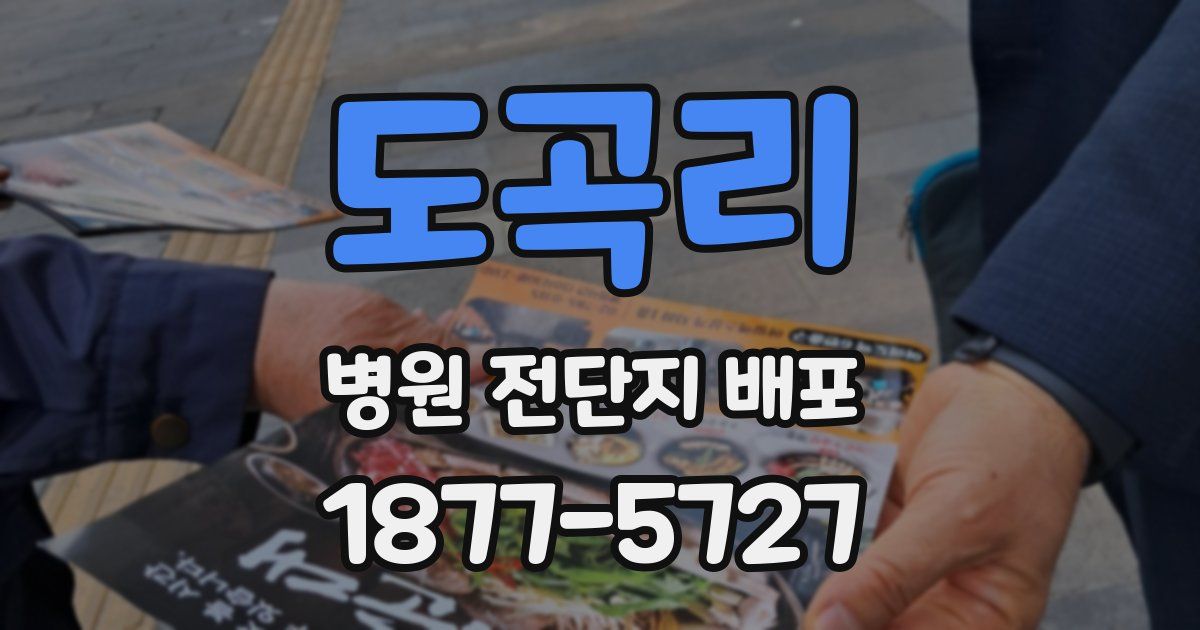 도곡리 병원 전단지 배포