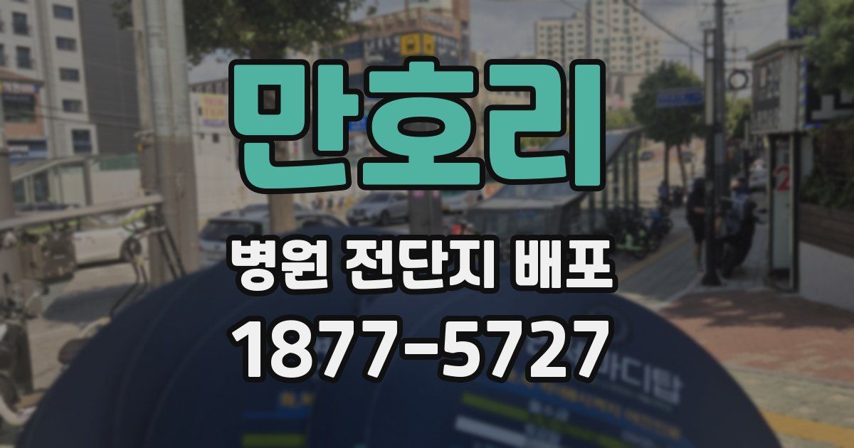 만호리 병원 전단지 배포