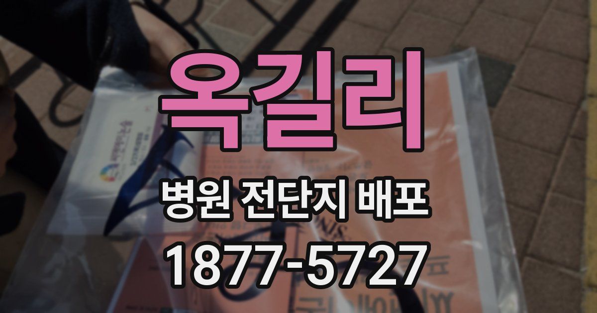 옥길리 병원 전단지 배포