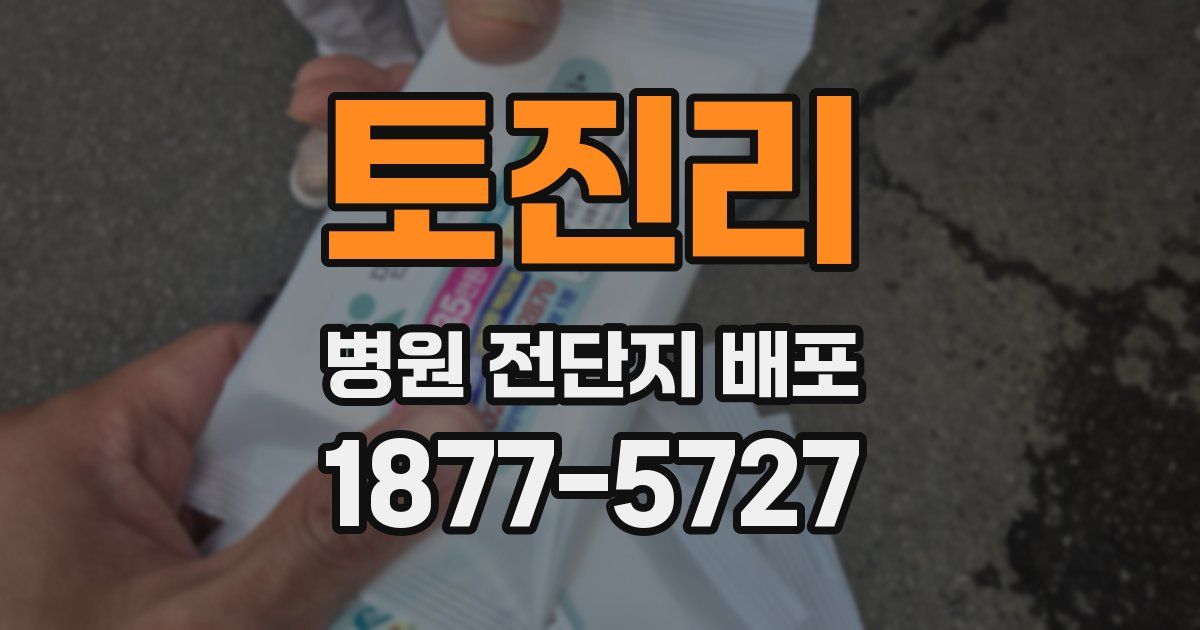 토진리 병원 전단지 배포