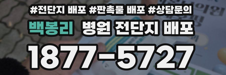 백봉리 병원 전단지 배포