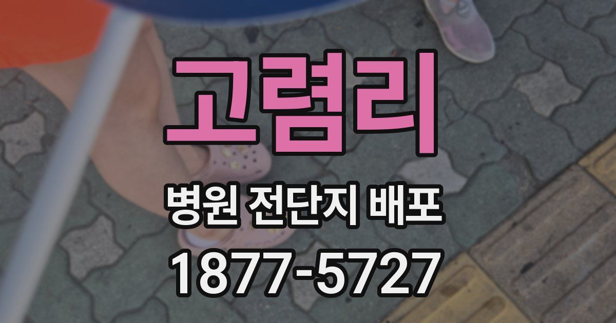 고렴리 병원 전단지 배포