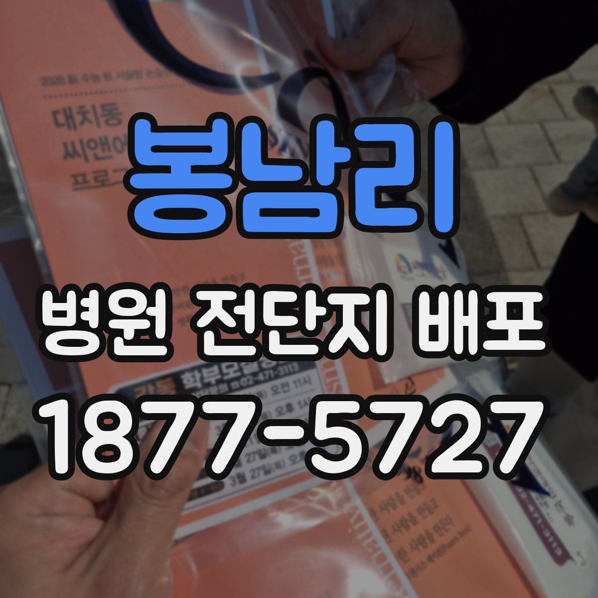 봉남리 병원 전단지 배포