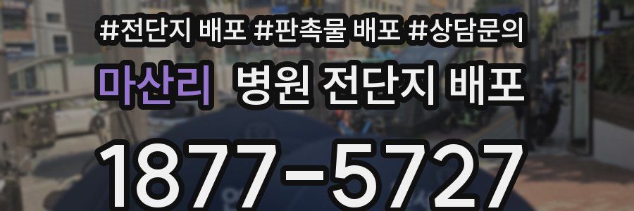 마산리 병원 전단지 배포