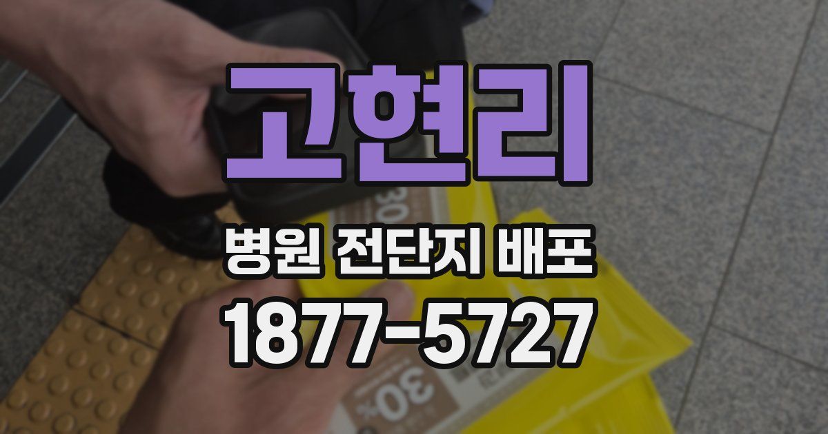 고현리 병원 전단지 배포