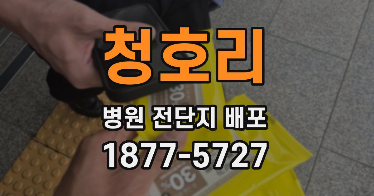 청호리 병원 전단지 배포